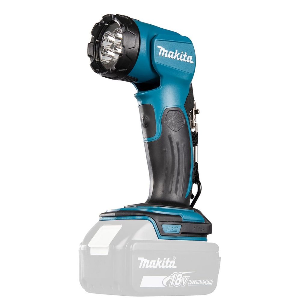 MAKITA LED-valaisin LXT. Kuvassa LED-valaisin LXT oikealta etuviistosta.
