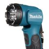 MAKITA LED-valaisin LXT. Lähikuvassa LED-valaisin LXT:n säädettävä valaisimen pää oikealta etuviistosta.