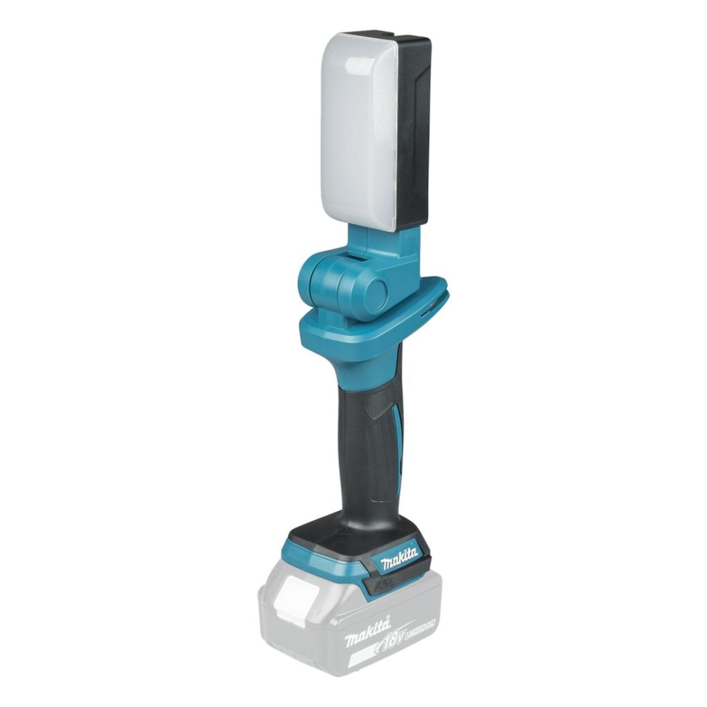 MAKITA LED-valaisin LXT. Kuvassa LED-valaisin LXT oikealta etuyläviistosta.
