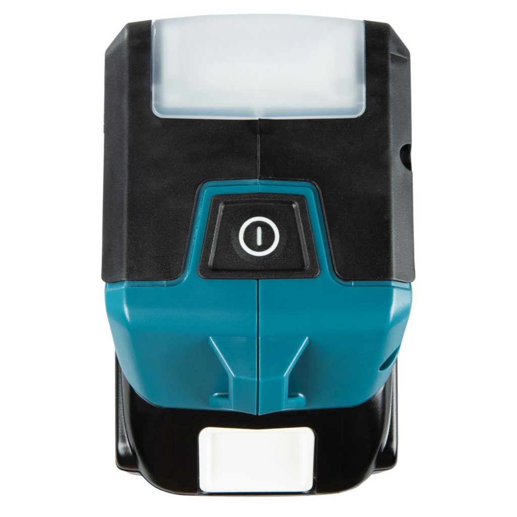 MAKITA LED-valaisin LXT. Kuvassa LED-valaisin LXT ylhäältäpäin.