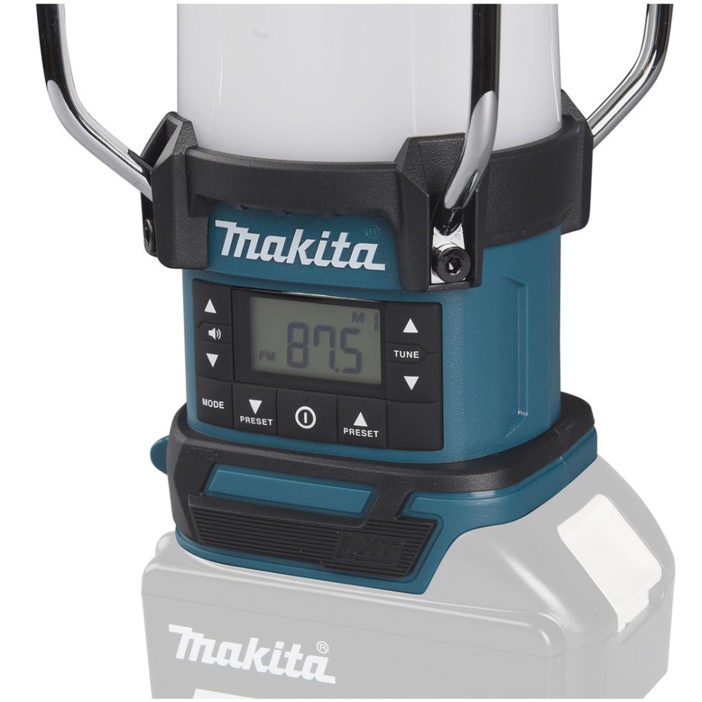 MAKITA Lyhty / Radio LXT. Kuvassa Lyhty / Radio LXT:n digitaalinen LCD-näyttö.