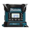 MAKITA Lyhty / Radio / Kaiutin LXT. Lähikuvassa Lyhty / Radio / Kaiutin LXT:n digitaalinen LCD-näyttö. LCD-näytössä radiotaajuus.