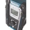 MAKITA Radio CXT / LXT. Lähikuvassa Radio CXT / LXT:n taustavalaistu LCD-näyttö oikealta etuyläviistosta.