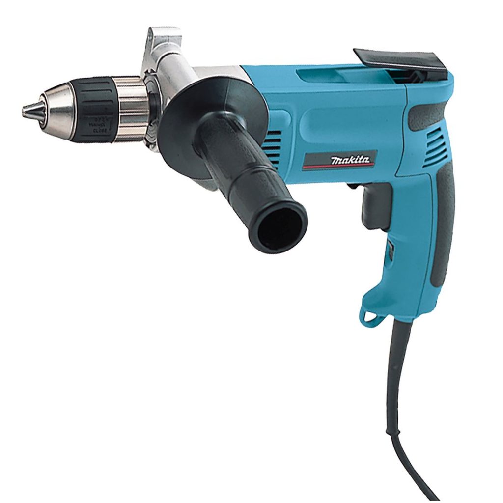 MAKITA Porakone DP4003. Kuvassa Porakone DP4003 oikealta etuyläviistosta.