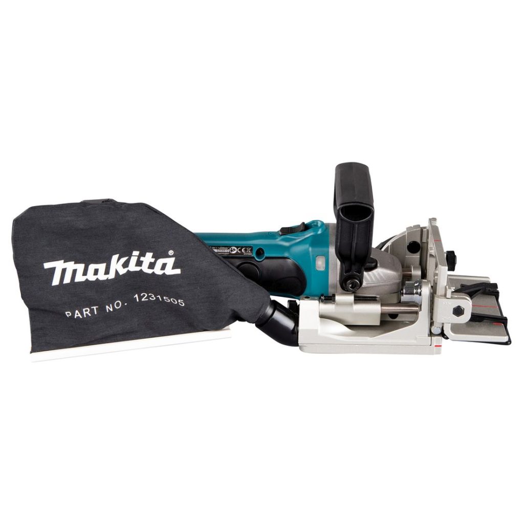 MAKITA Liitosjyrsin LXT. Kuvassa Liitosjyrsin LXT oikealta sivustapäin.