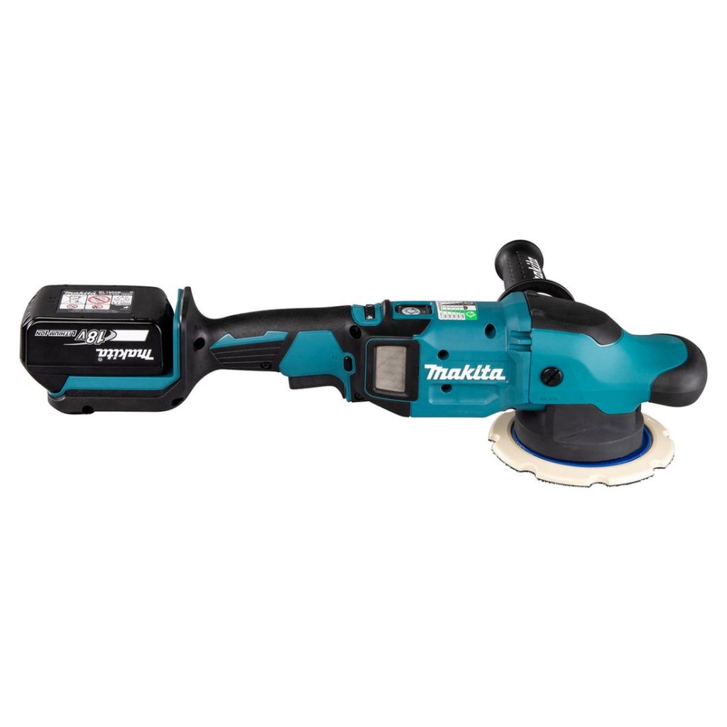 MAKITA Kiillotuskone LXT. Kuvassa Kiillotuskone LXT oikealta sivustapäin.