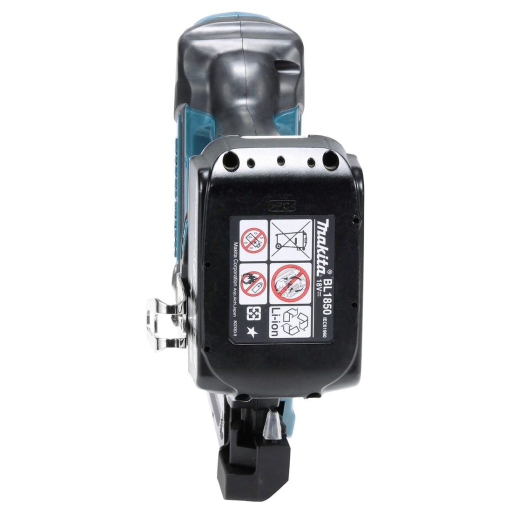 MAKITA Pinninaulain LXT. Kuvassa Pinninaulain LXT takaapäin.
