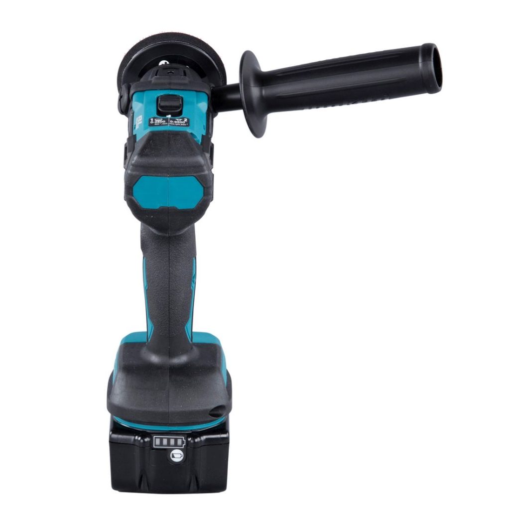 MAKITA Hioma-/kiillotuskone LXT. Kuvassa Hioma-/kiillotuskone LXT takaapäin.