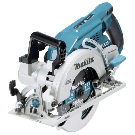 MAKITA Pyörösaha LXT. Kuvassa Pyörösaha LXT oikealta etuyläviistosta.