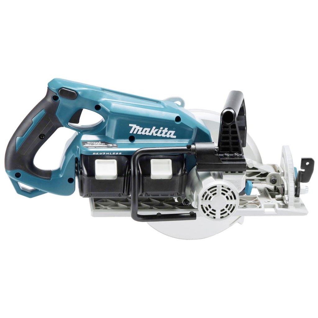 MAKITA Pyörösaha LXT. Kuvassa Pyörösaha LXT oikealta sivustapäin.