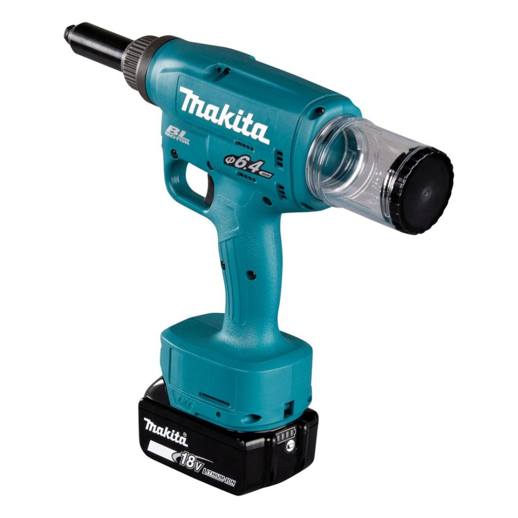 MAKITA Vetoniittikone LXT. Kuvassa Vetoniittikone LXT vasemmalta takayläviistosta.