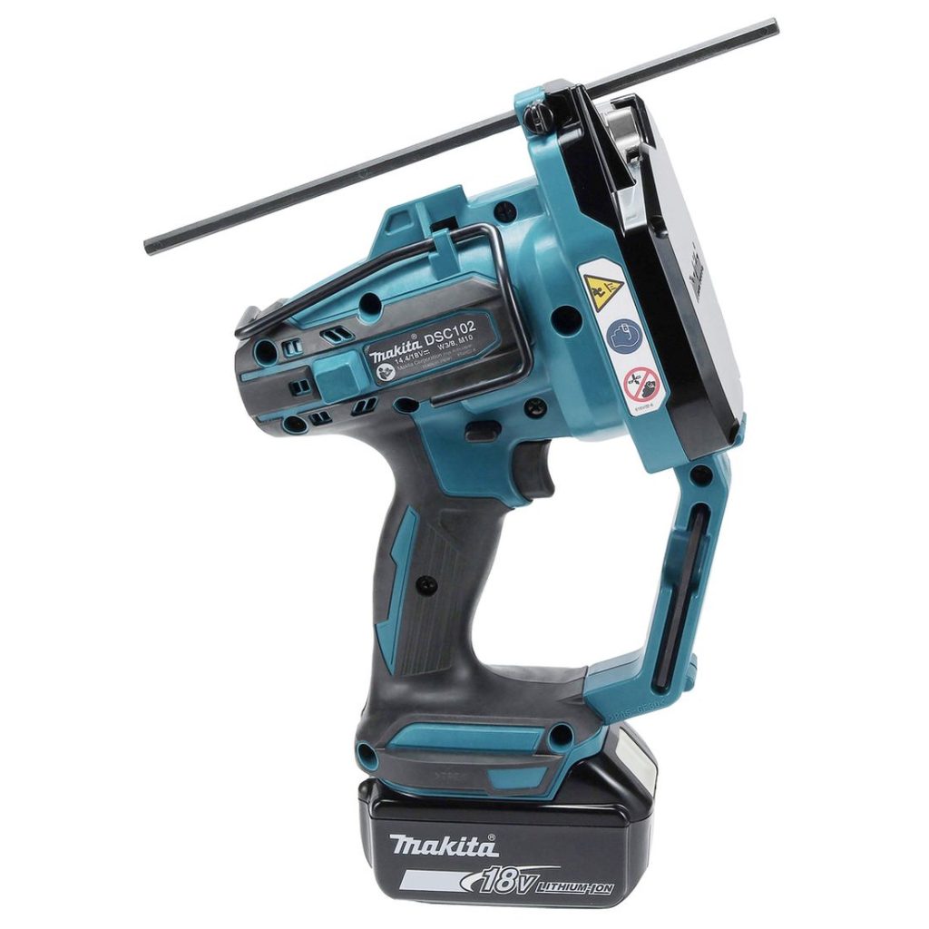 MAKITA Kierretankoleikkuri LXT. Kuvassa Kierretankoleikkuri LXT vasemmalta sivustapäin.