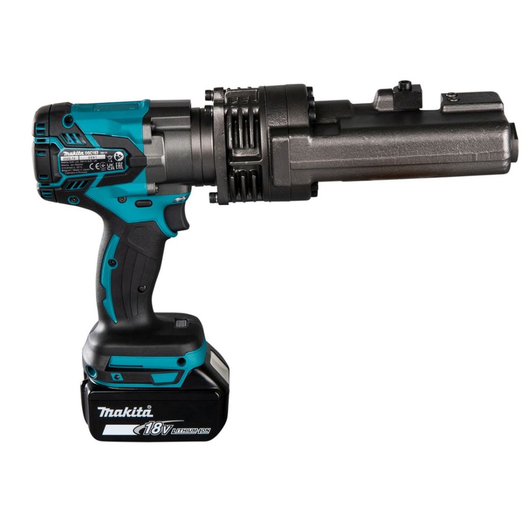 MAKITA Harjateräsleikkuri LXT. Kuvassa Harjateräsleikkuri LXT oikealta sivustapäin.