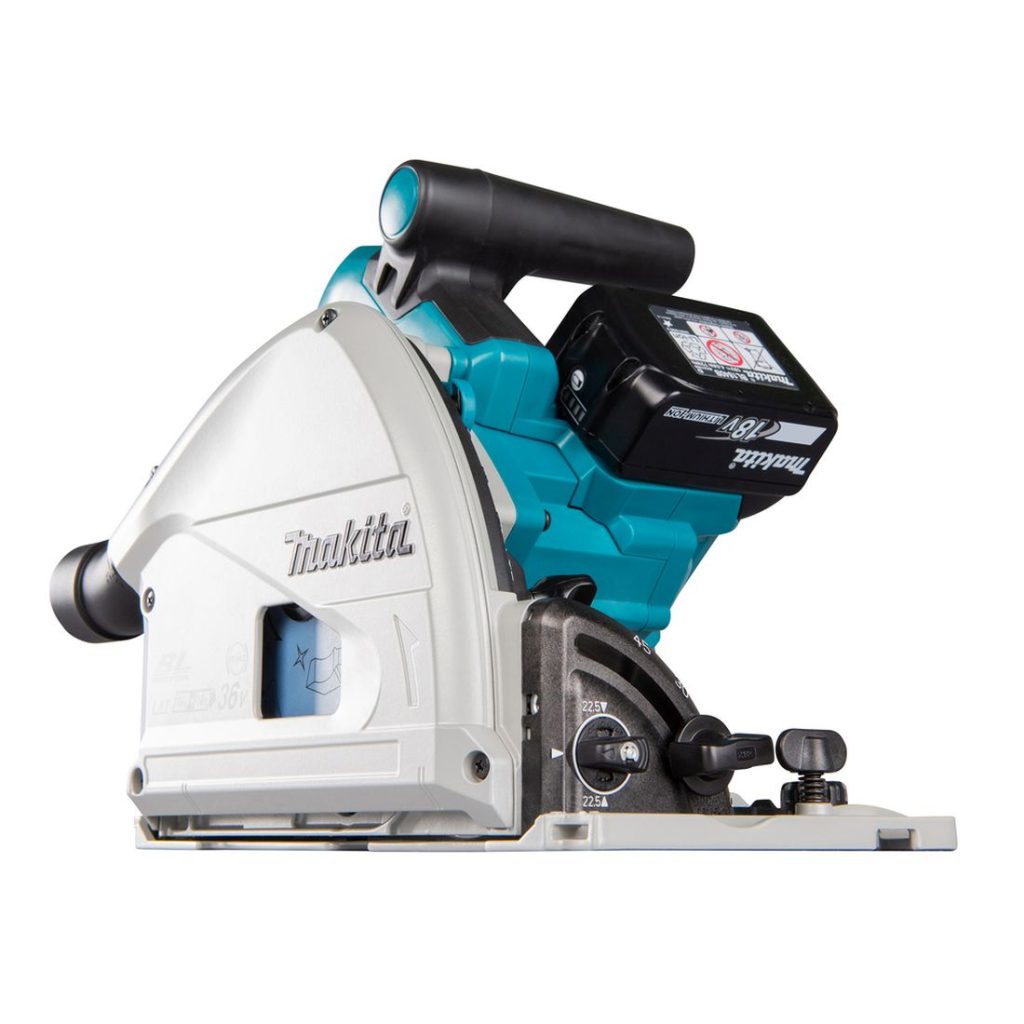 MAKITA Upotuspyörösaha LXT. Kuvassa Upotuspyörösaha LXT vasemmalta etuviistosta.