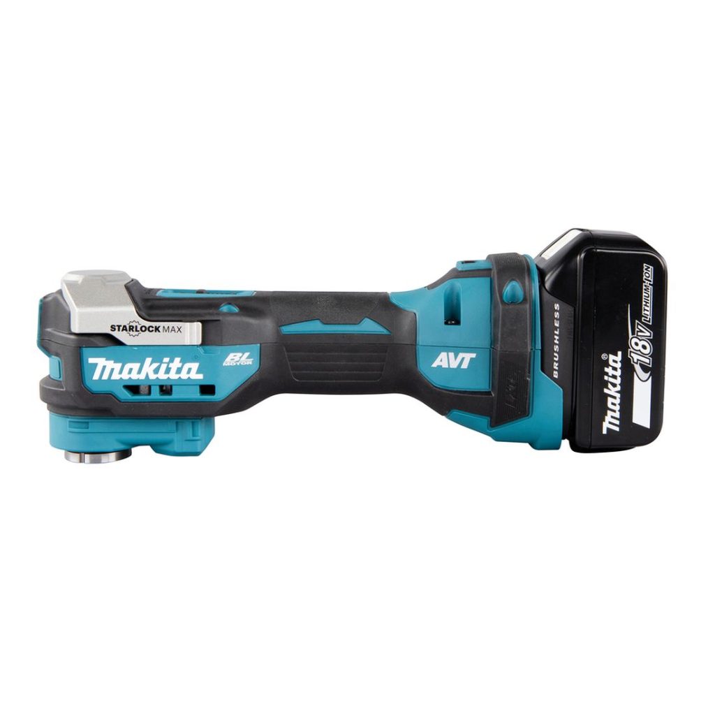 MAKITA Monitoimikone LXT. Kuvassa Monitoimikone LXT vasemmalta sivustapäin.