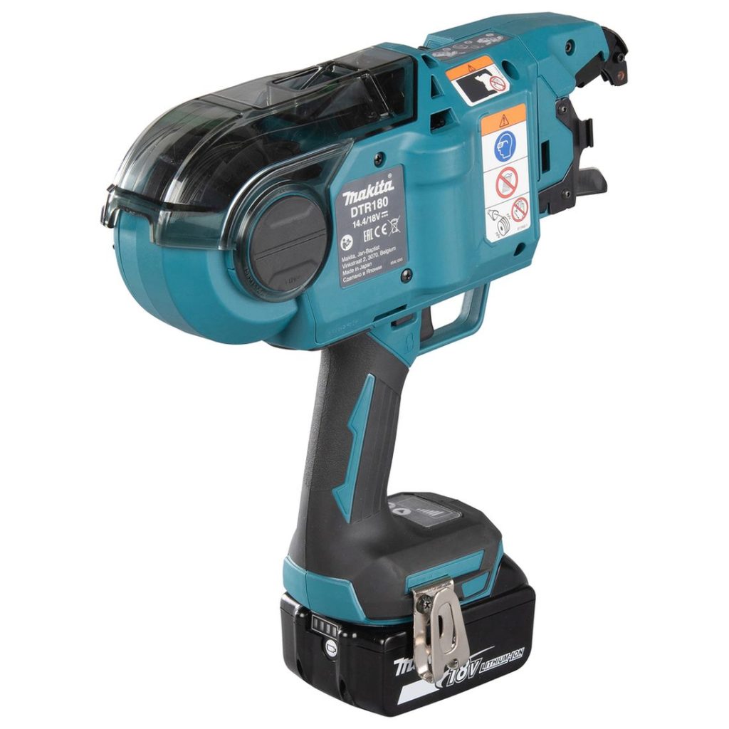 MAKITA Sidontakone LXT. Kuvassa Sidontakone LXT oikealta takayläviistosta.