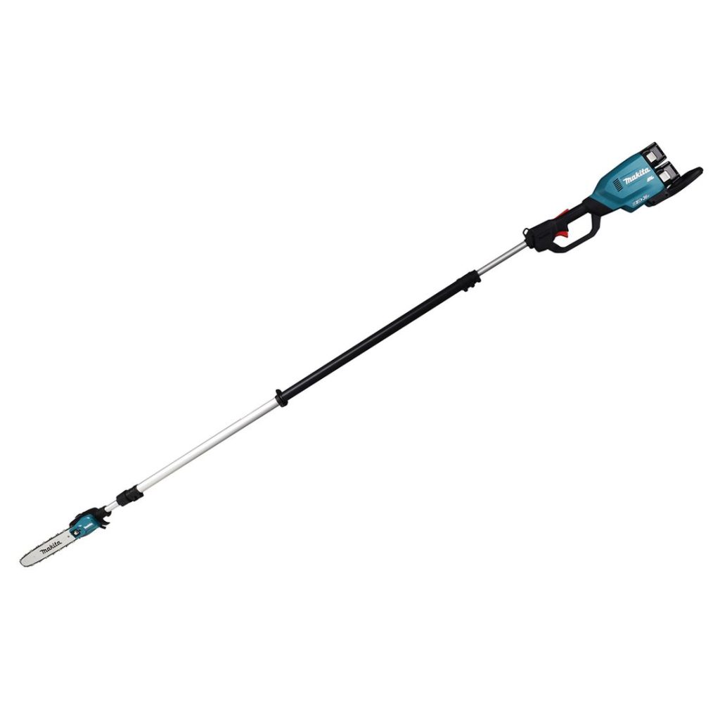 MAKITA Ketjusaha LXT. Kuvassa Ketjusaha LXT vasemmalta sivustapäin.