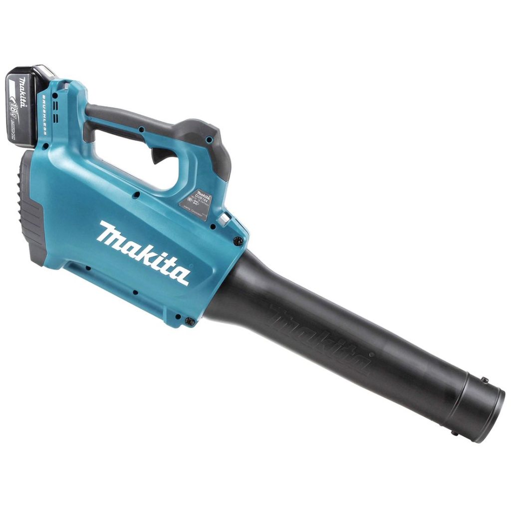 MAKITA Puhallin LXT. Kuvassa Puhallin LXT oikealta sivustapäin.