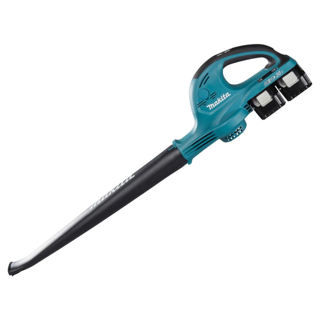 MAKITA Puhallin LXT. Kuvassa Puhallin LXT vasemmalta sivustapäin.