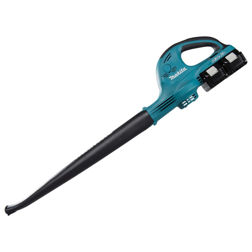 MAKITA Puhallin LXT. Kuvassa Puhallin LXT vasemmalta sivustapäin.
