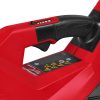 Milwaukee M18 FUEL puhallin FBLG3-0. Lähikuvassa puhaltimen portaattomasti säädettävä kaasuliipaisin.