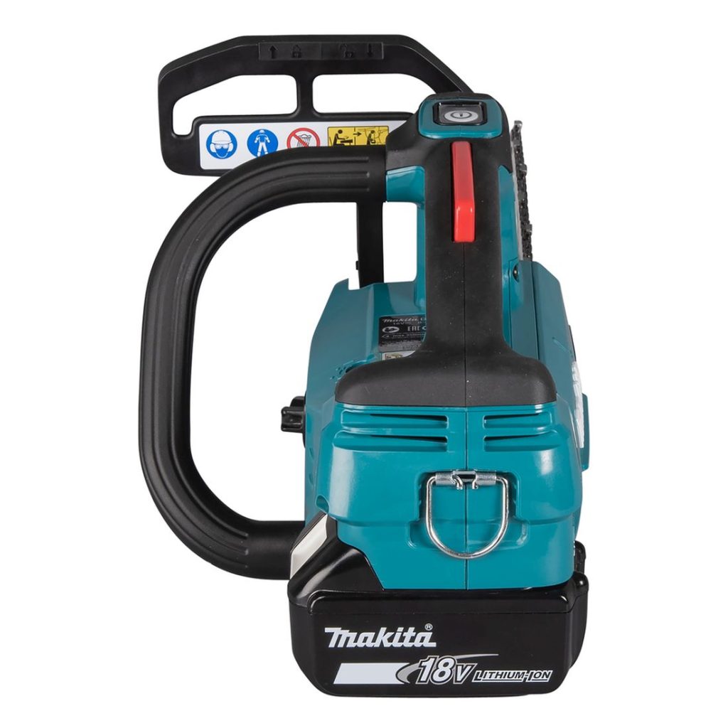 MAKITA Ketjusaha LXT. Kuvassa Ketjusaha LXT takaapäin.