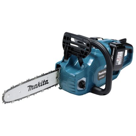 MAKITA Ketjusaha LXT. Kuvassa Ketjusaha LXT oikealta etuyläviistosta.