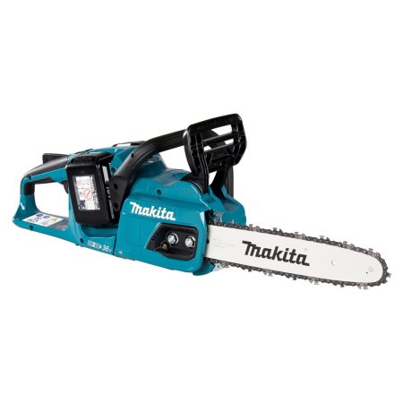 MAKITA Ketjusaha LXT. Kuvassa Ketjusaha LXT vasemmalta etuyläviistosta.