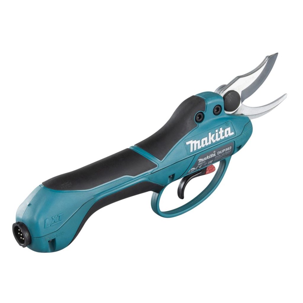 MAKITA Oksaleikkuri LXT. Kuvassa Oksaleikkuri LXT oikealta takayläviistosta.