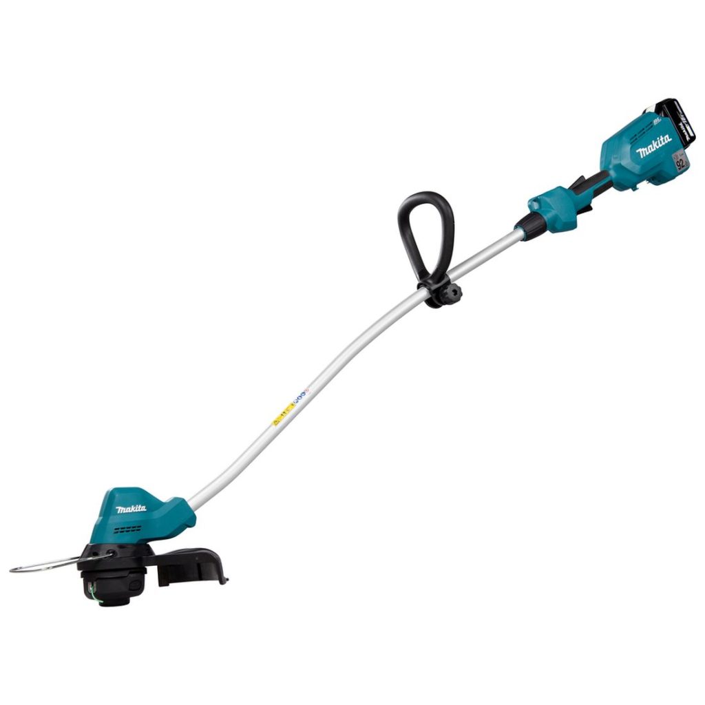 MAKITA Ruohotrimmeri LXT. Kuvassa Ruohotrimmeri LXT oikealta etuviistosta.