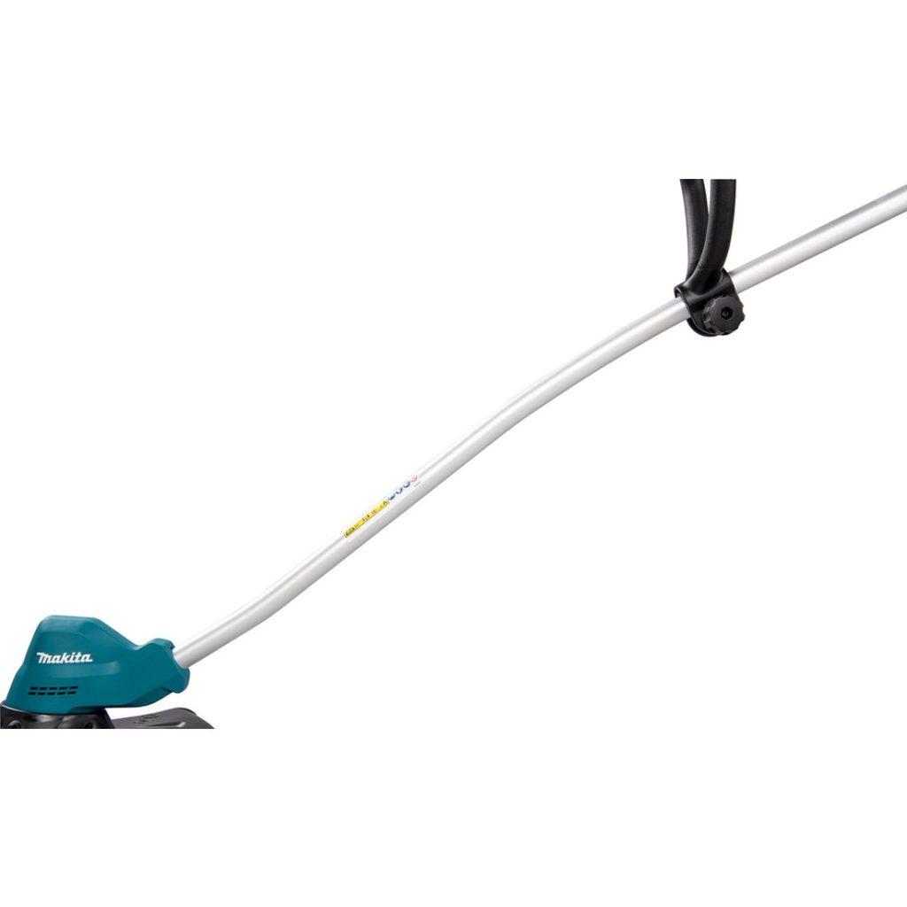 MAKITA Ruohotrimmeri LXT. Lähikuvassa Ruohotrimmeri LXT:n varsi.