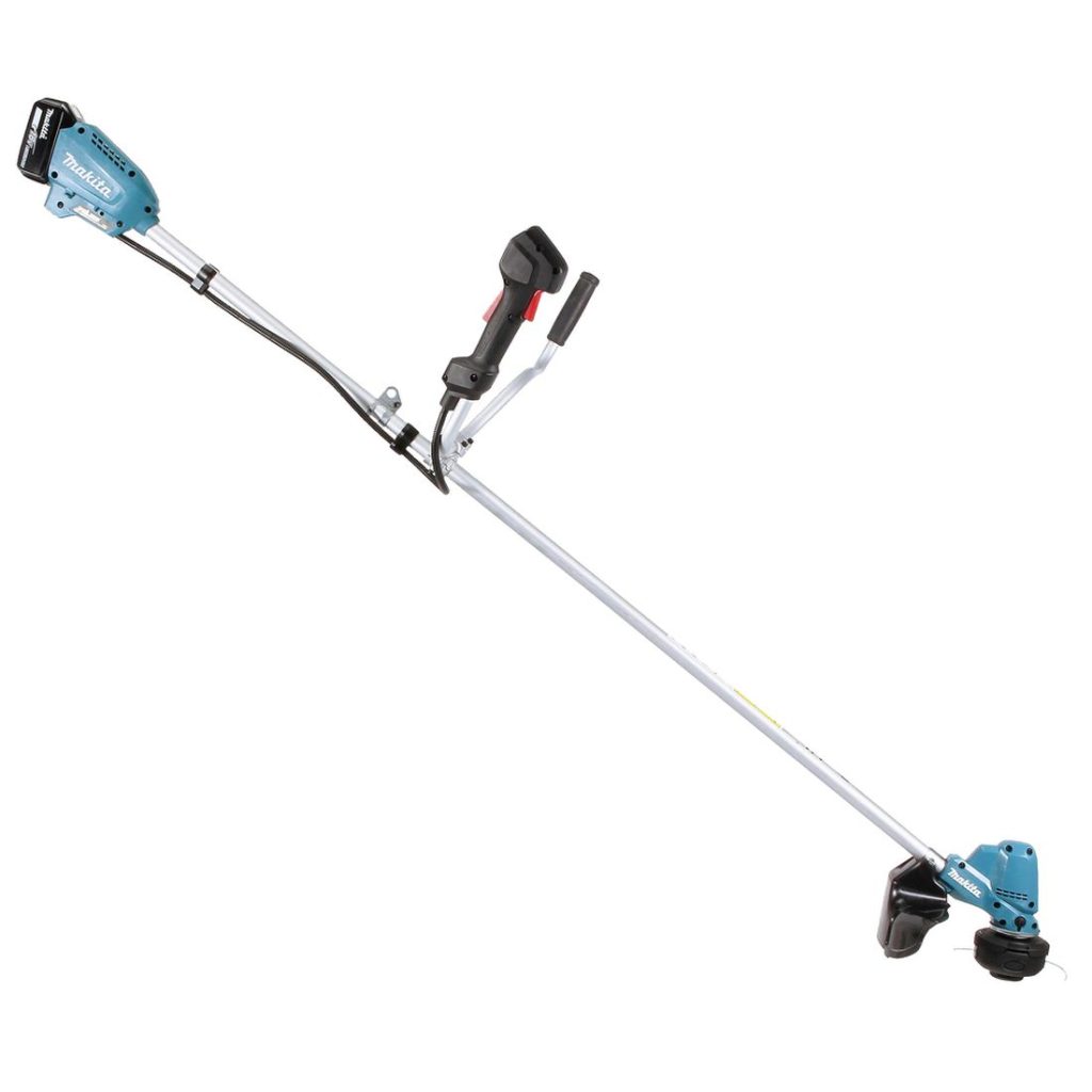 MAKITA Ruohotrimmeri LXT. Kuvassa Ruohotrimmeri LXT oikealta sivustapäin.