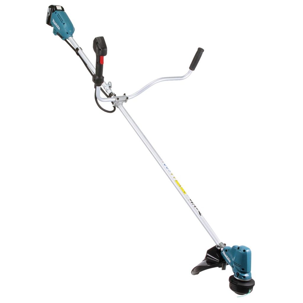 MAKITA Ruohotrimmeri LXT. Kuvassa Ruohotrimmeri LXT vasemmalta etuyläviistosta.