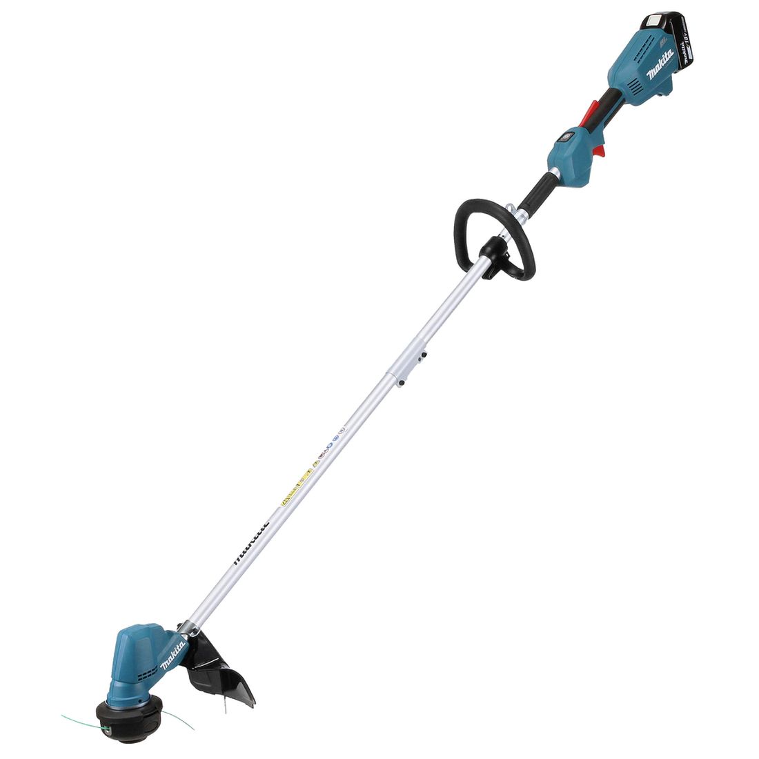 MAKITA Ruohotrimmeri LXT. Kuvassa Ruohotrimmeri LXT oikealta etuyläviistosta.