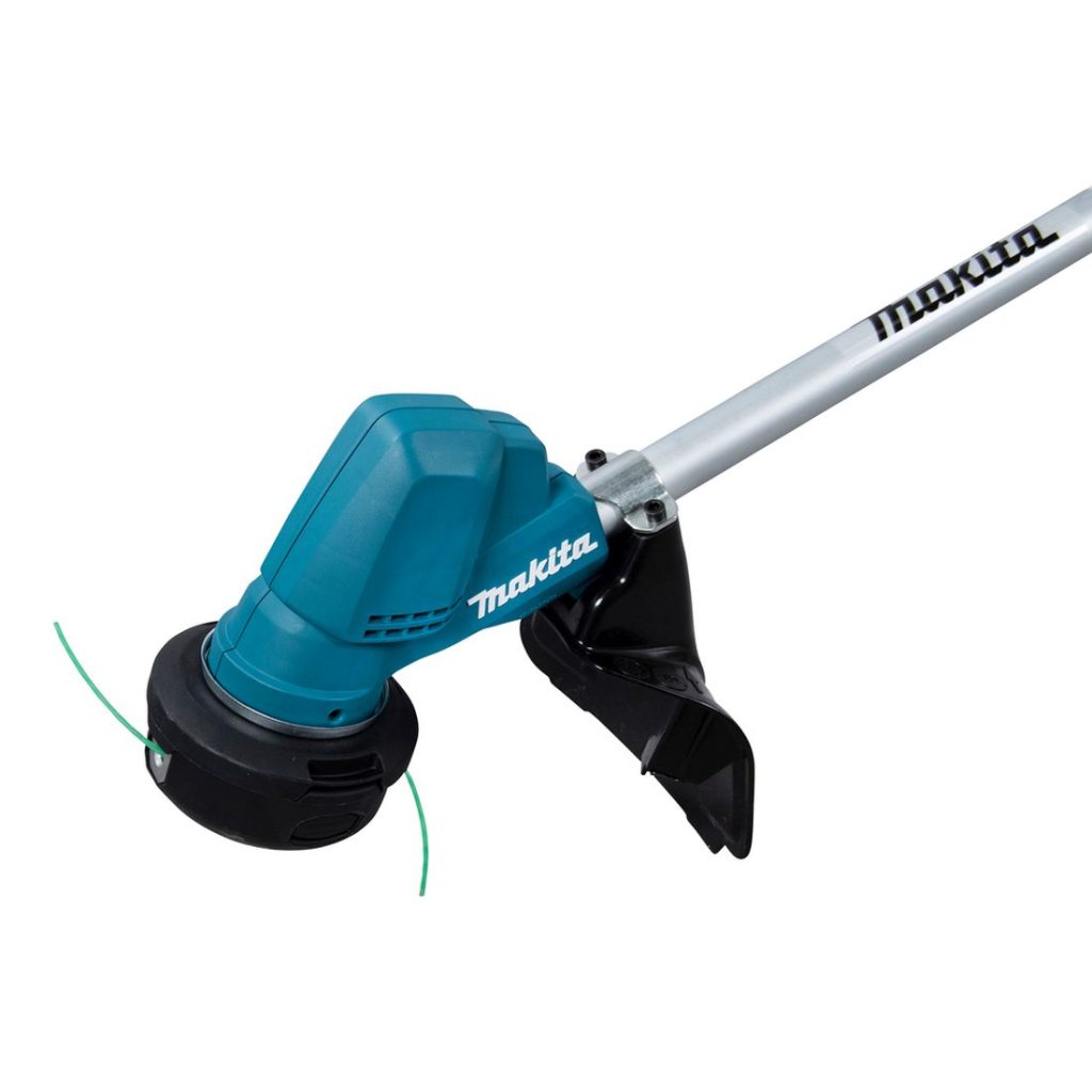 MAKITA Ruohotrimmeri LXT. Lähikuvassa Ruohotrimmeri LXT:n leikkuusiima.