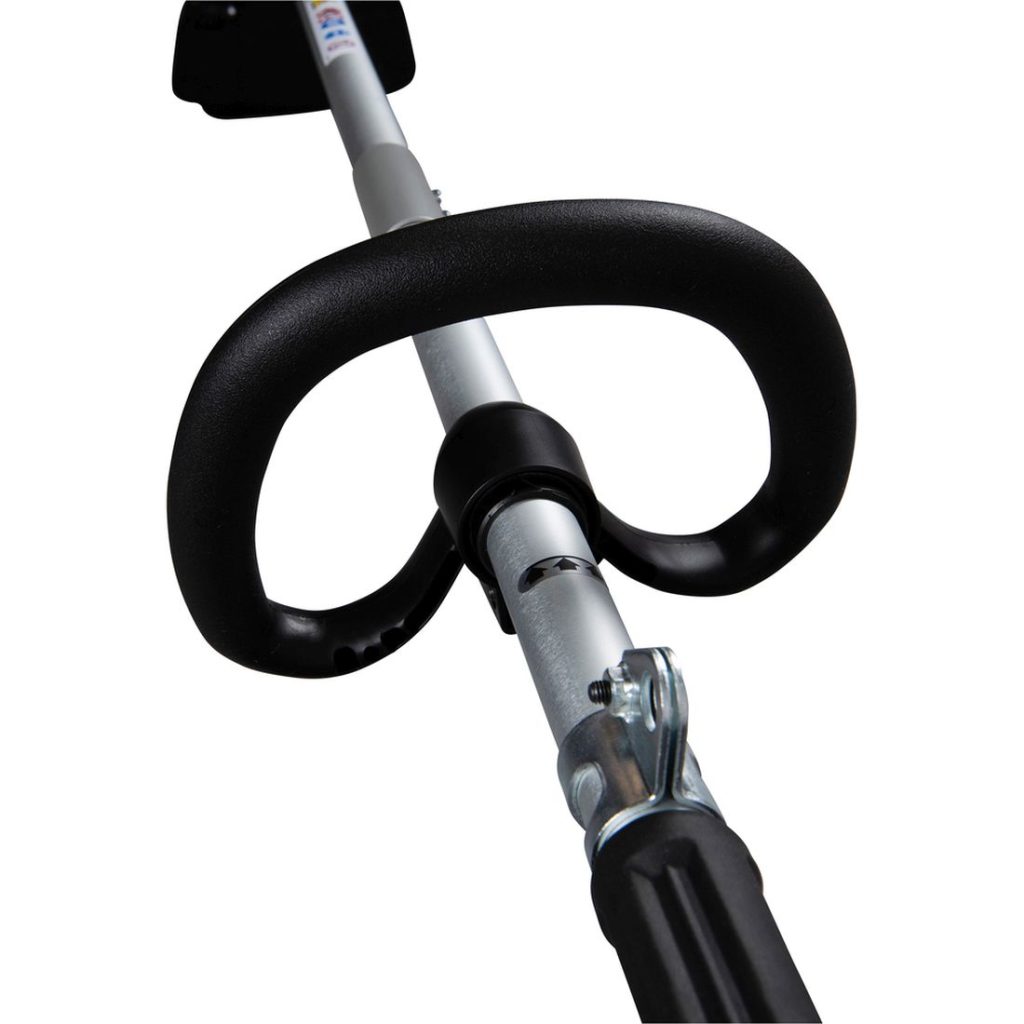 MAKITA Ruohotrimmeri LXT. Lähikuvassa Ruohotrimmeri LXT:n apukahva.