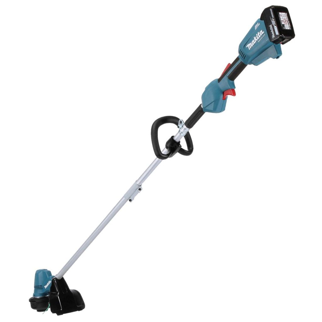 MAKITA Ruohotrimmeri LXT. Kuvassa Ruohotrimmeri LXT vasemmalta takayläviistosta.
