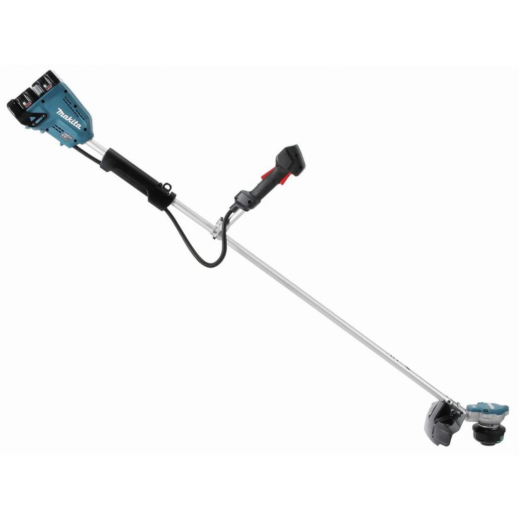 MAKITA Ruohoraivuri LXT. Kuvassa Ruohoraivuri LXT oikealta sivustapäin.