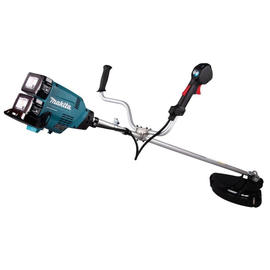 MAKITA Ruohoraivuri LXT. Kuvassa Ruohoraivuri LXT takaapäin.