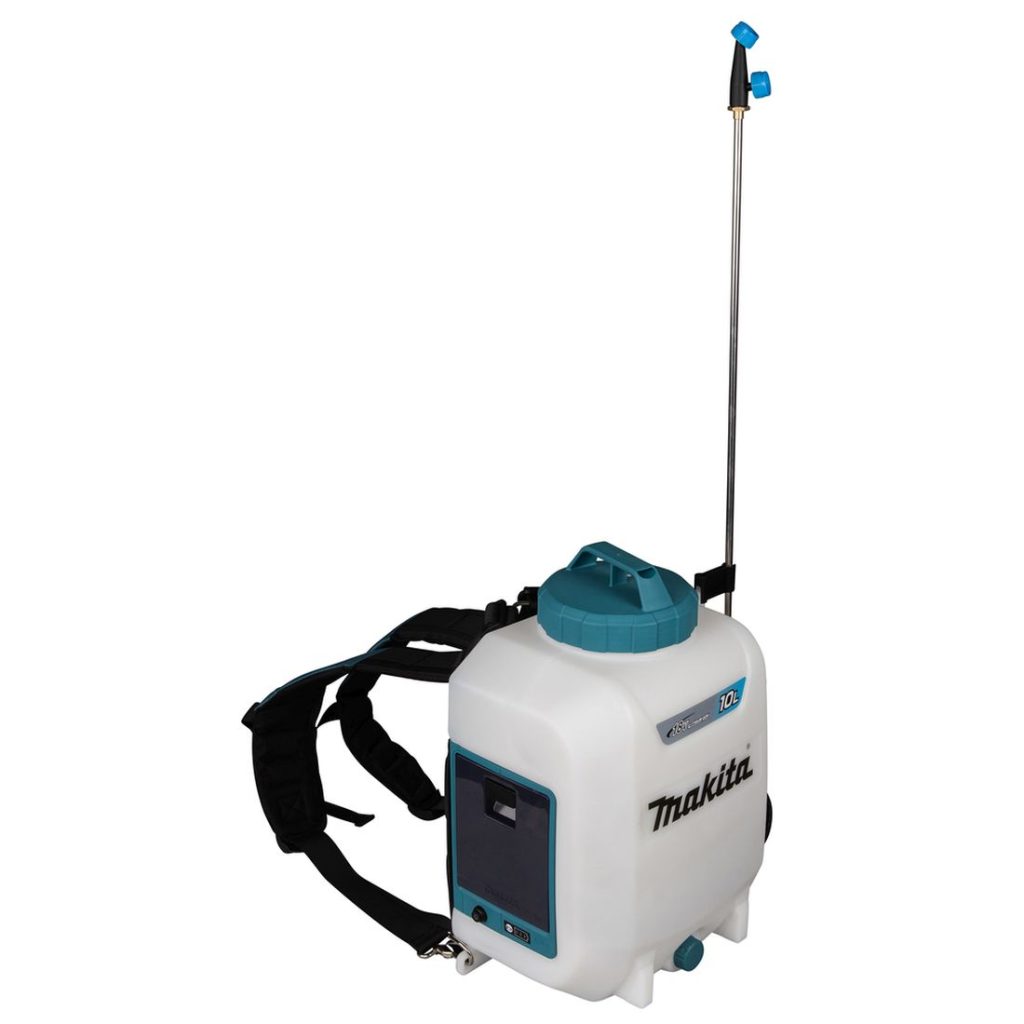 MAKITA Reppuruisku LXT. Kuvassa Reppuruisku LXT vasemmalta etuyläviistosta.
