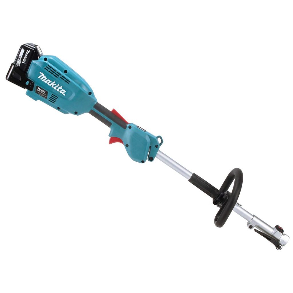 MAKITA Puutarhan monitoimikone LXT. Kuvassa Puutarhan monitoimikone LXT oikealta sivustapäin.