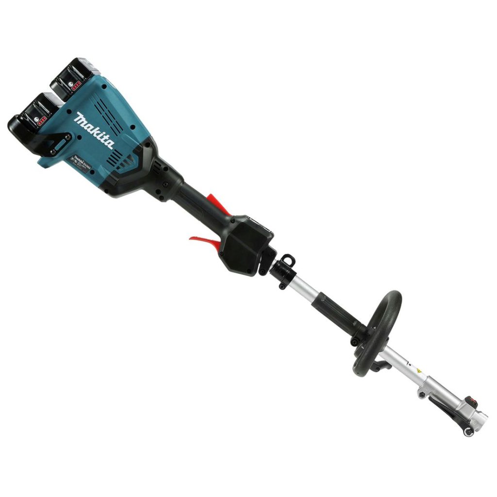 MAKITA Puutarhan monitoimikone LXT. Kuvassa Puutarhan monitoimikone LXT vasemmalta sivustapäin.