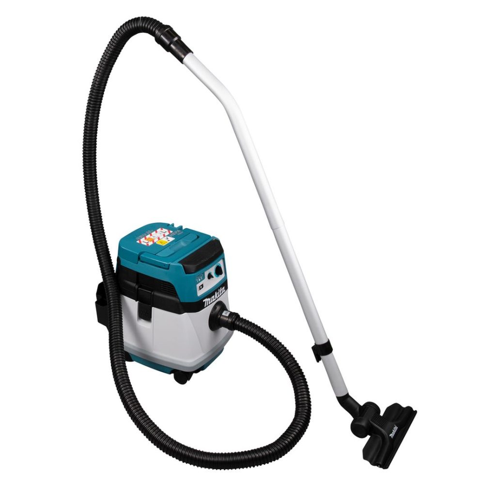 MAKITA Kuivaimuri LXT. Kuvassa Kuivaimuri LXT vasemmalta etuyläviistosta.
