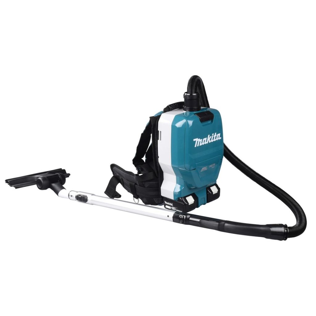 MAKITA Reppuimuri LXT. Kuvassa Reppuimuri LXT vasemmalta etuyläviistosta.