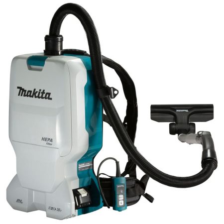 MAKITA Reppuimuri LXT. Kuvassa Reppuimuri LXT oikealta etuyläviistosta.