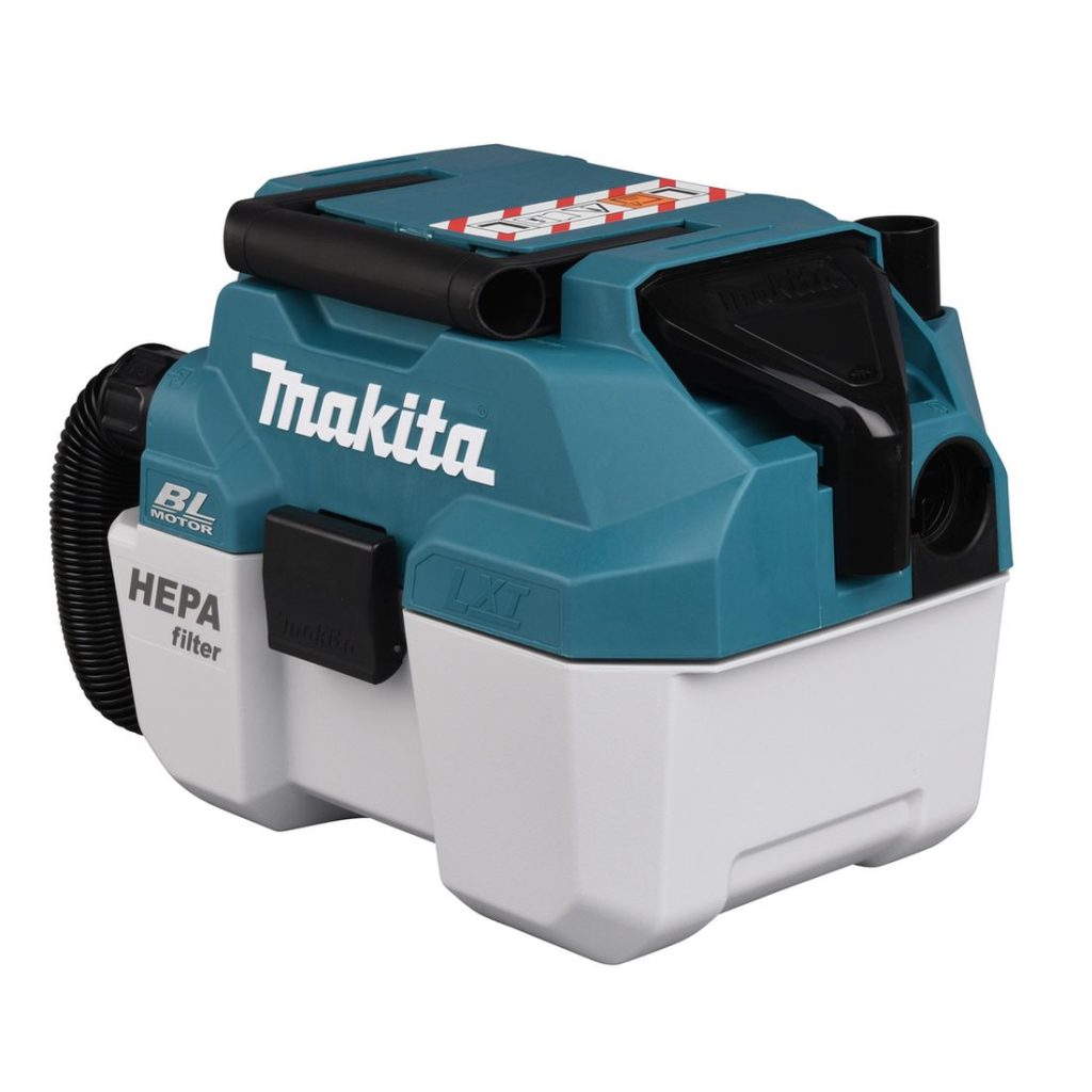 MAKITA Kuivaimuri LXT. Kuvassa Kuivaimuri LXT vasemmalta takayläviistosta.