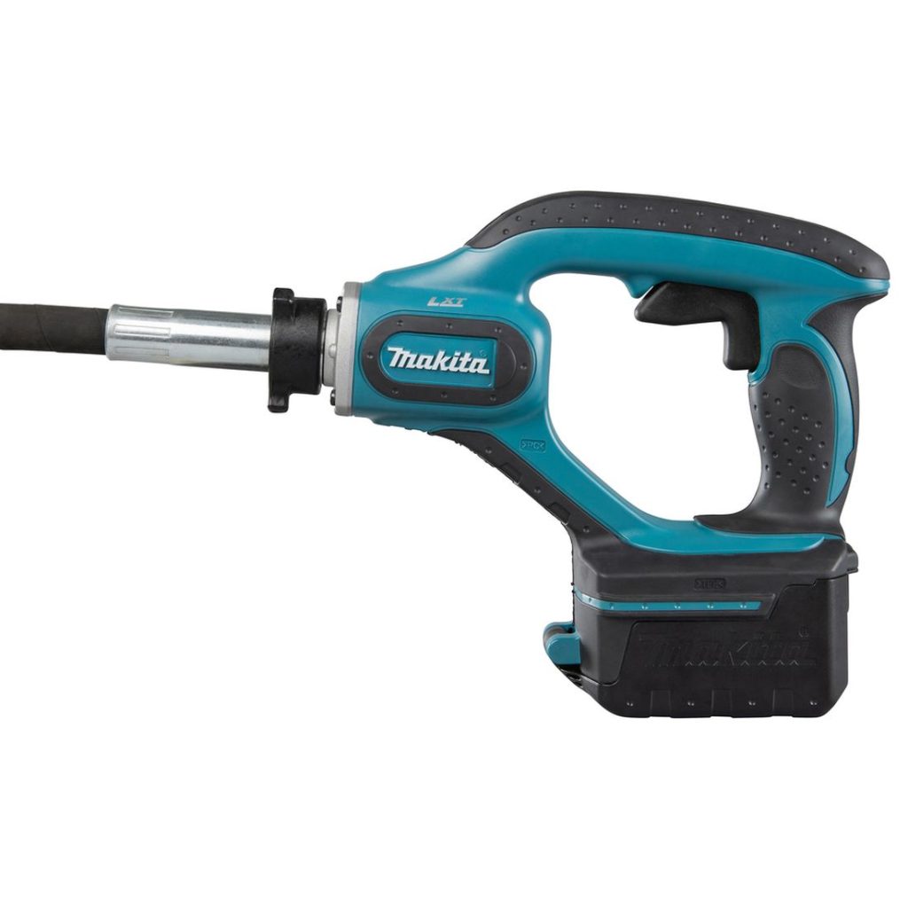MAKITA Betonitärytin LXT. Kuvassa Betonitärytin LXT vasemmalta sivustapäin.