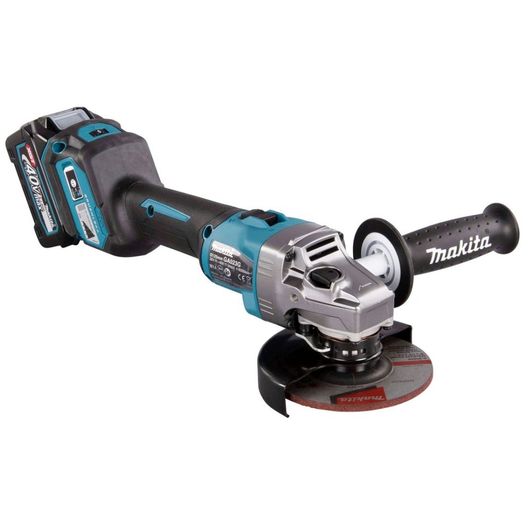 MAKITA Kulmahiomakone XGT. Kuvassa Kulmahiomakone XGT vasemmalta etuyläviistosta.