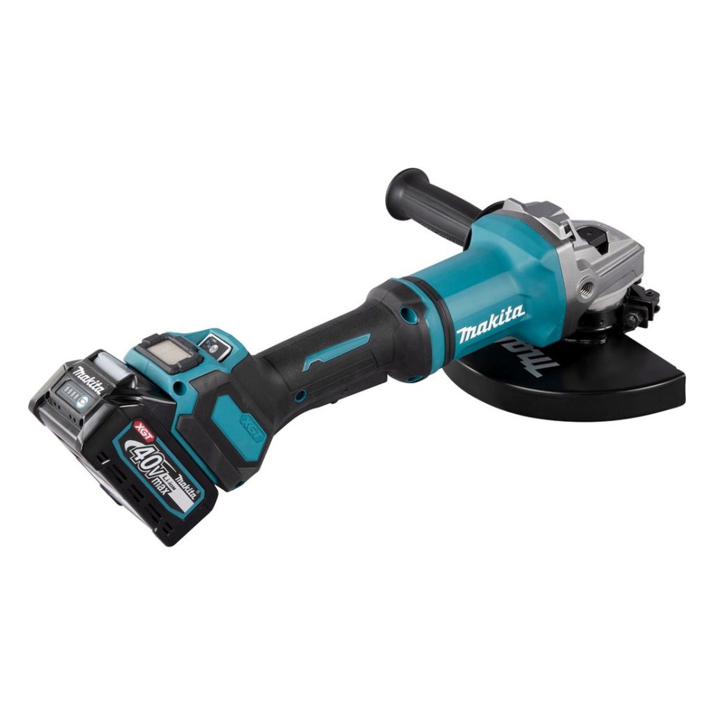 MAKITA Kulmahiomakone XGT. Kuvassa Kulmahiomakone XGT oikealta takayläviistosta.