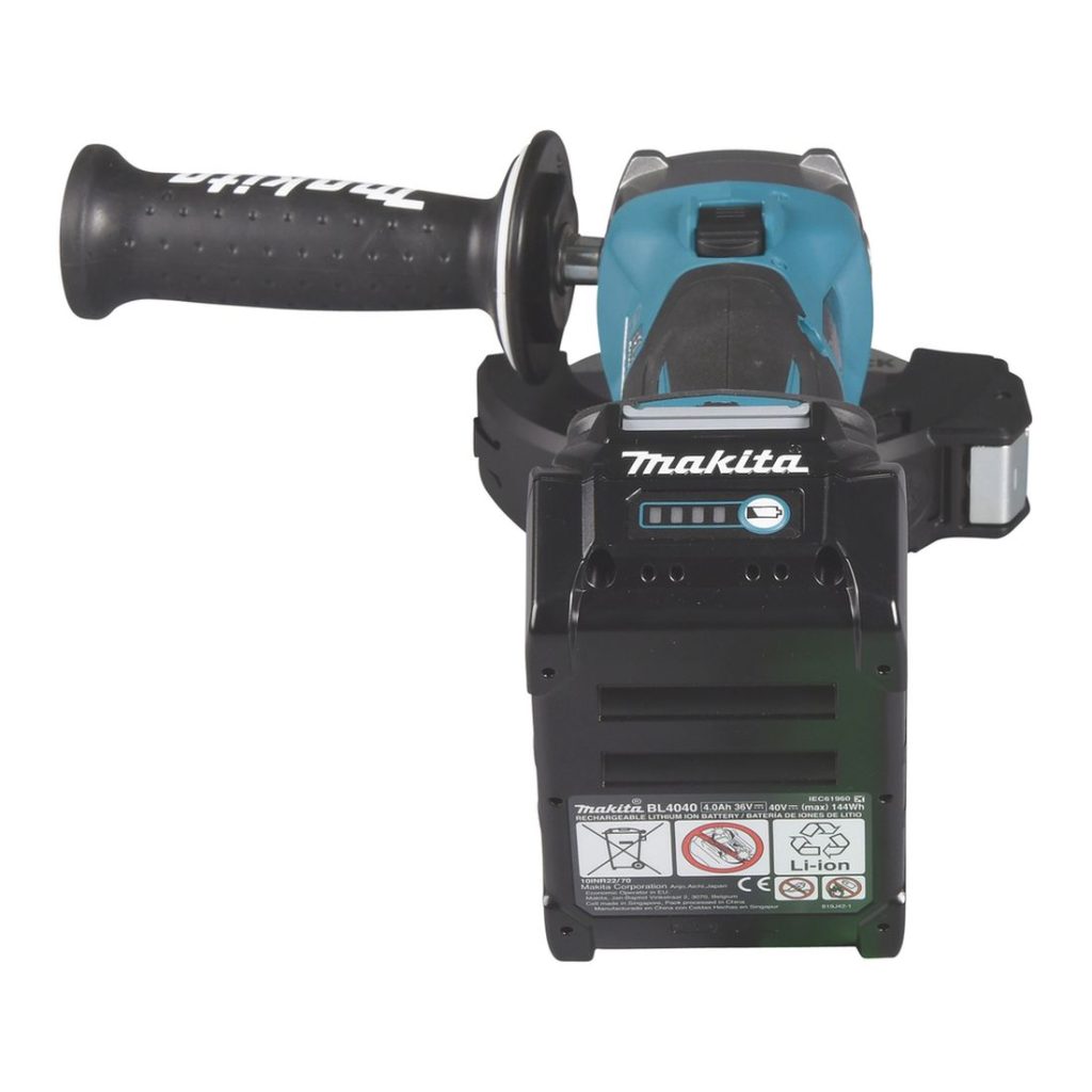 MAKITA Kulmahiomakone XGT. Kuvassa Kulmahiomakone XGT takaapäin.